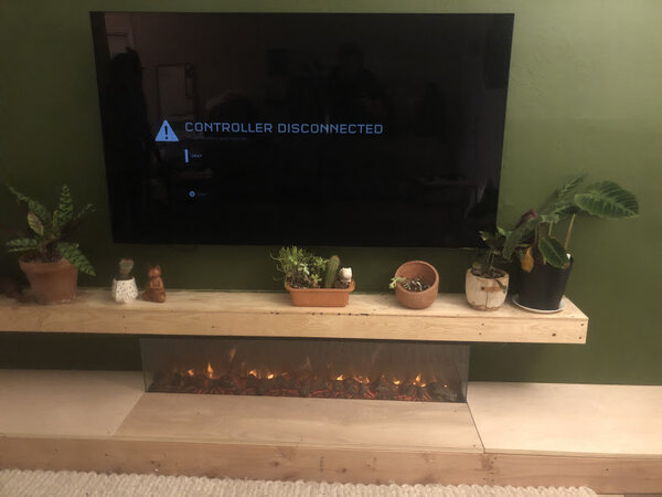 Installed under TV