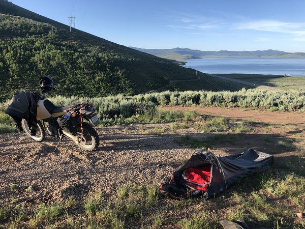Camp site overlooking Strawberry Reservoir